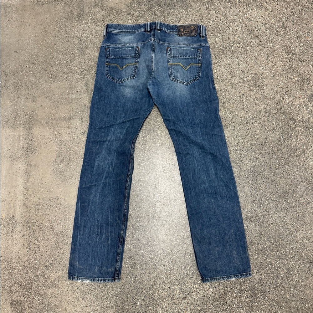 Diesel Saafado Men Jeans Regular Slim Straight Blue Size 33 (Fits 35x33) Italy - Picture 3 of 7